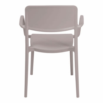 Kit 4 Cadeira Tramontina Marta Em Polipropileno Cor Camurça Com Braços 92095210