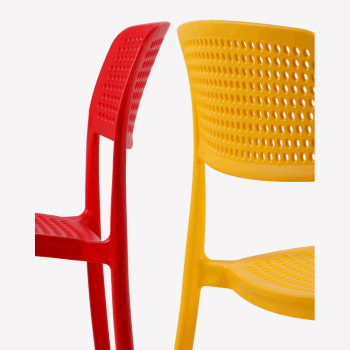 Kit 4 Cadeira Tramontina Serena Em Polipropileno Cor Vermelho 92096040