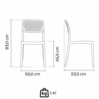 Kit 4 Cadeira Tramontina Serena Em Polipropileno Cor Marrom 92096109