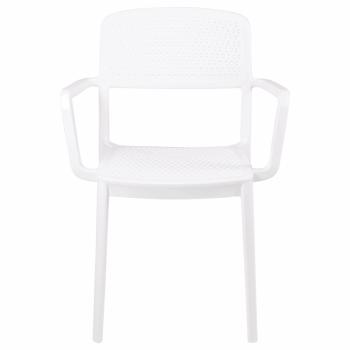 Kit 4 Cadeira Tramontina Serena Em Polipropileno Cor Branco Com Braços 92097010