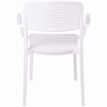 Kit 4 Cadeira Tramontina Serena Em Polipropileno Cor Branco Com Braços 92097010