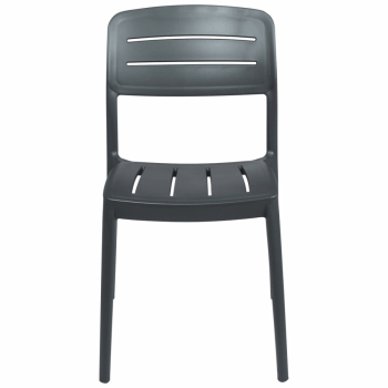 Kit 4 Cadeira Tramontina Amélia Em Polipropileno Cor Grafite 92098007
