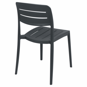 Kit 4 Cadeira Tramontina Amélia Em Polipropileno Cor Grafite 92098007