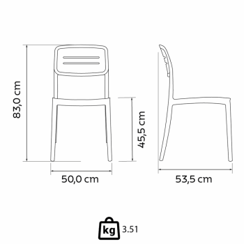 Kit 4 Cadeira Tramontina Amélia Em Polipropileno Cor Branco 92098010