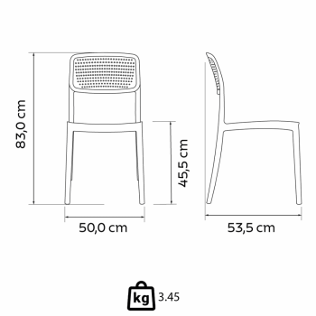 Kit 4 Cadeira Tramontina Serena Em Polipropileno Cor Preto 92096009