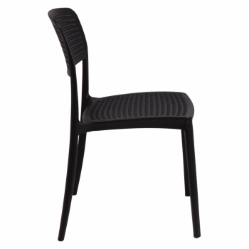Kit 4 Cadeira Tramontina Serena Em Polipropileno Cor Preto 92096009