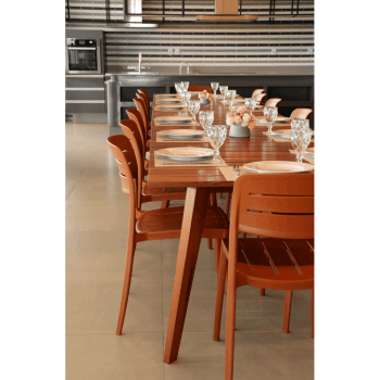 Kit 4 Cadeira Tramontina Amélia Em Polipropileno Cor Terracota 92098242