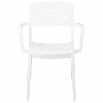 Kit 4 Cadeira Tramontina Amélia Em Polipropileno Cor Branco Com Braços 92099010