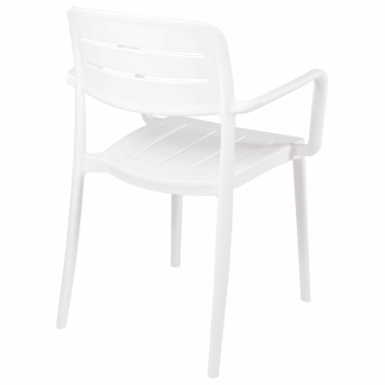 Kit 4 Cadeira Tramontina Amélia Em Polipropileno Cor Branco Com Braços 92099010