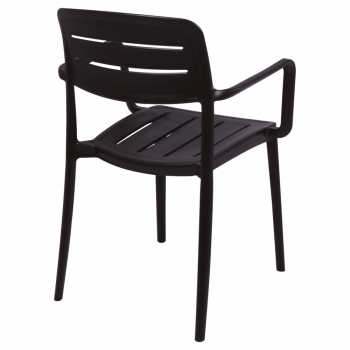 Kit 4 Cadeira Tramontina Amélia Em Polipropileno Cor Marrom Com Braços 92099109