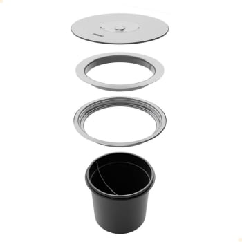Lixeira de Embutir Tramontina Clean Round em Aço Inox com Balde Plástico 8 L 94518000