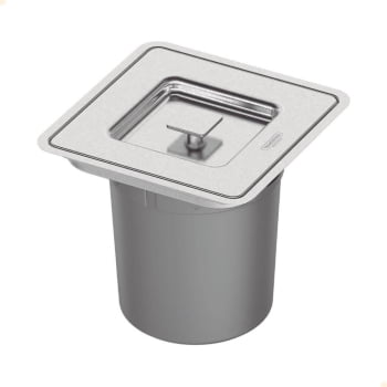 Lixeira de Embutir Tramontina Clean Square em Aço Inox com Balde Plástico 5 Litros 94518205