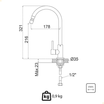 Torneira de Bancada Tramontina Arko em Aço Inox 94520017