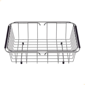 Cesto Aramado Retangular Tramontina Inox com Alça Regulável para Cubas e Pias 42x33x16 cm 94528030