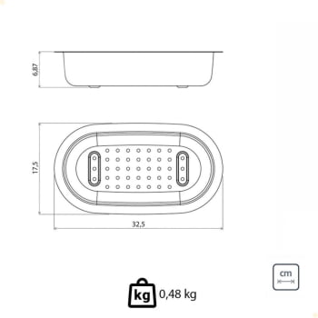 Cesto Coador Tramontina em Aço Inox para Cuba e Tábua Auxiliar 94532006