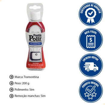 Pasta para Polimento e Remoção de Manchas em Aço Inox Tramontina Design Collection 200 g 94537000