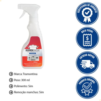 Spray para Polimento e Remoção de Manchas em Aço Inox Tramontina Design Collection 94537003