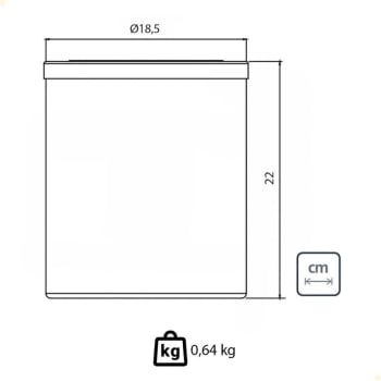 Lixeira Tramontina Útil Basculante em Aço Inox com Acabamento Acetinado Corpo em Polipropileno B 5 L
