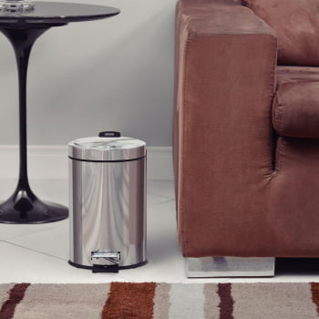 Lixeira com Pedal Tramontina Brasil em Inox Polido e Balde Interno Removível 3 L 94538103