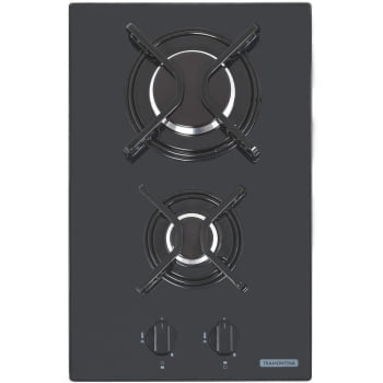 Cooktop a Gás Tramontina Dominó 2GG 30 com Vidro Temperado Preto 2 Queimadores 94702201