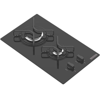 Cooktop a Gás Tramontina Dominó 2GG 30 com Vidro Temperado Preto 2 Queimadores 94702201