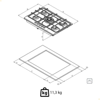 Cooktop a Gás Tramontina New Penta  5GX TRI HE 75 Safestop Inox 5 Queimadores 94716114