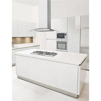 Coifa de Ilha Tramontina New Vetro Isla em Aço Inox e Vidro Temperado 90 cm 127V 95800019