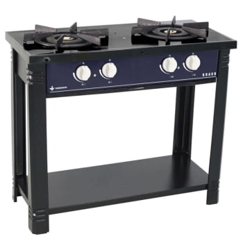 Fogão Industrial Venâncio a Gás Bravo 2 Bocas Azul Esmaltado BR2BAZ Fogão Industrial Venâncio a Gás Bravo 2 Bocas Azul Esmaltado BR2BAZ