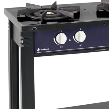 Fogão Industrial Venâncio a Gás Bravo 2 Bocas Azul Esmaltado BR2BAZ 16564
