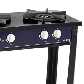 Fogão Industrial Venâncio a Gás Bravo 2 Bocas Azul Esmaltado BR2BAZ 16564
