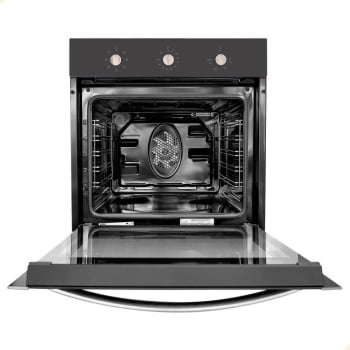 Forno Elétrico de Embutir Tramontina New Glass Cook  B 60 F7 em Vidro Preto 7 Funções 71 L 220V