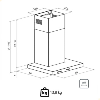 Coifa de Parede Tramontina New Dritta em Aço Inox 60 cm 220V 95800002