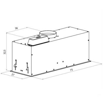 Coifa de Embutir Tramontina Incasso Retangular em Aço Inox 75 cm 220V 95800016