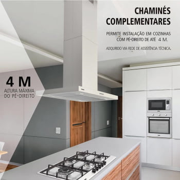 Coifa de Ilha Tramontina New Dritta Isla em Aço Inox 90 cm 127V 95800017