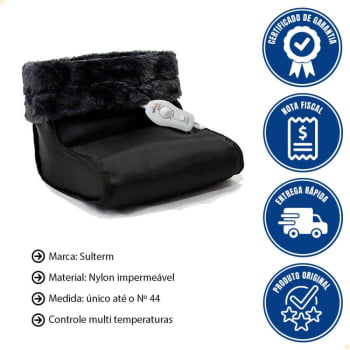 Pantufa Bota Térmica Sulterm em Nylon Preta 10 Temperaturas 220V BPRL220