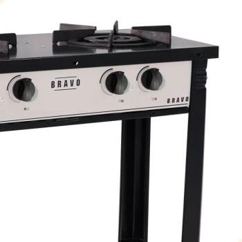 Fogão Industrial Venâncio a Gás Bravo 2 Bocas Cinza Esmaltado BR2B 16556