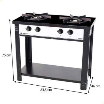 Fogão Industrial Venâncio a Gás Bravo 2 Bocas Branco Esmaltado BR2BBR 16562