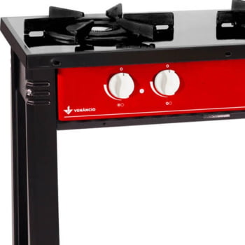 Fogão Industrial Venâncio a Gás Bravo 2 Bocas Vermelho Esmaltado BR2BVR 16568