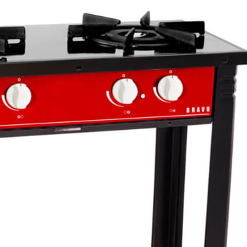 Fogão Industrial Venâncio a Gás Bravo 2 Bocas Vermelho Esmaltado BR2BVR 16568