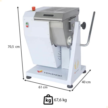 Amassadeira Semi-Rápida Venâncio Basculante 5kg 220V ASRBSV7NR220