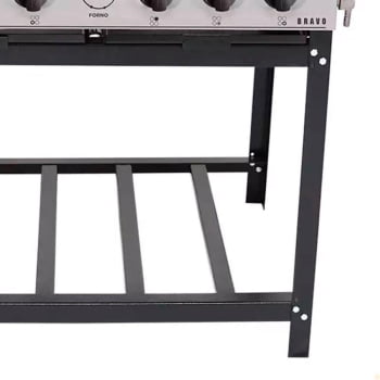 Fogão Industrial Venâncio a Gás Bravo 4 Bocas Cinza Esmaltado BR4B 16590