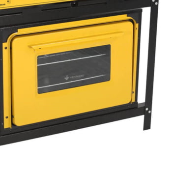 Fogão Industrial Venâncio Bravo a Gás 4 Bocas com Forno Amarelo Esmaltado BR4BFAM 16625