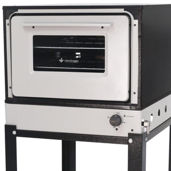 Forno Venâncio a Gás Bravo Cinza Esmaltado com Pé BRFP