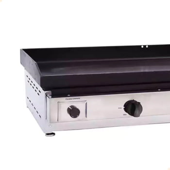 Chapa Bifeteira Venâncio em Aço Inox Deguste Luxo A Gás 80x50 cm com espessura de 6.35mm C80 14219