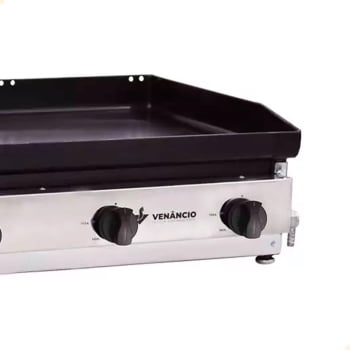 Chapa Bifeteira Venâncio em Aço Inox Deguste Luxo A Gás 80x50 cm com espessura de 6.35mm C80 14219