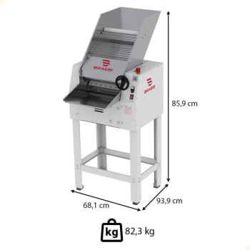 Cilindro Sovador Laminador Industrial Cbpi-40/1 G3 Com Pedestal Braesi Bivolt