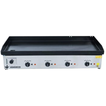 Chapa Bifeteira Venâncio Elétrica 101x50cm com espessura de 6,35mm em Aço Inox 220V CE100 14267