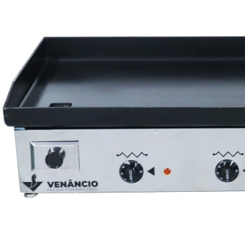 Chapa Bifeteira Venâncio Elétrica 101x50cm com espessura de 6,35mm em Aço Inox 220V CE100 14267