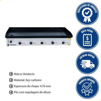 Chapa Bifeteira Elétrica Venâncio Deguste Luxo 6,35 mm 220V CE120 14271