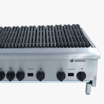 Chapa Grill Charbroiler Americana Venancio Corpo em Aço Inox Escovado a Gás 90cm - CGG90 14186